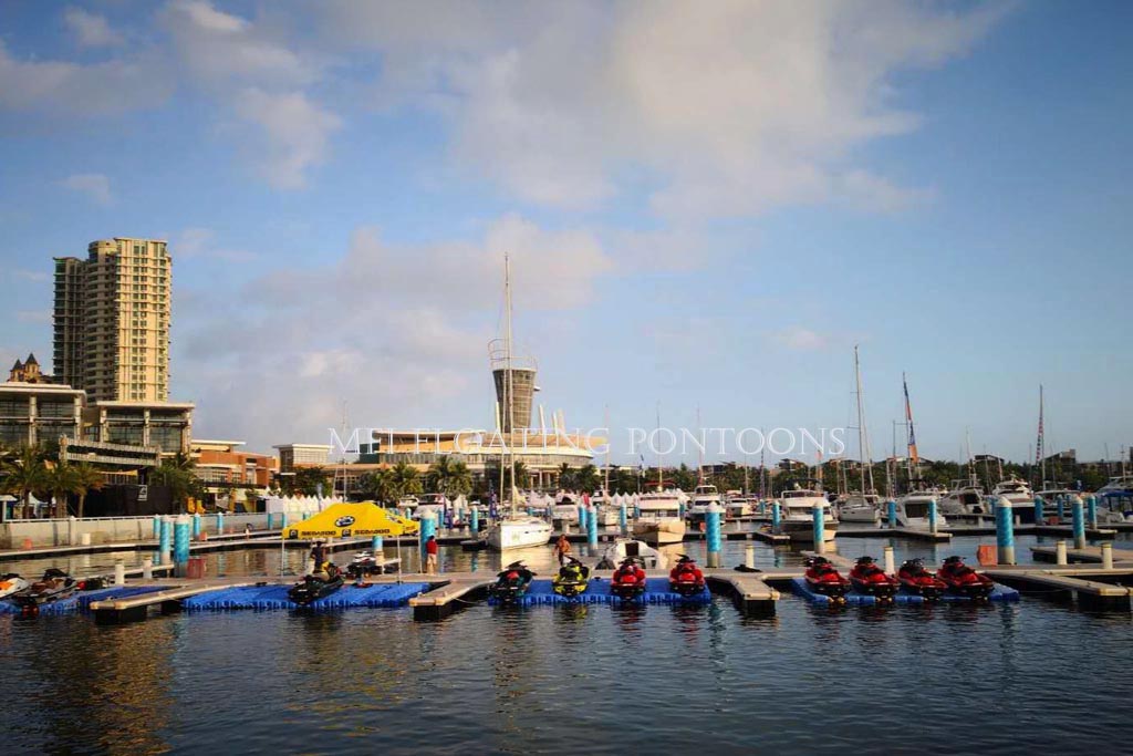 Floating jet ski floats