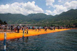 Christos-The-Floating-Piers-The-orange-walkway-connecting-Sulzano-and-Monte-Isola-Monte-Isola-Lake-Iseo-Italy